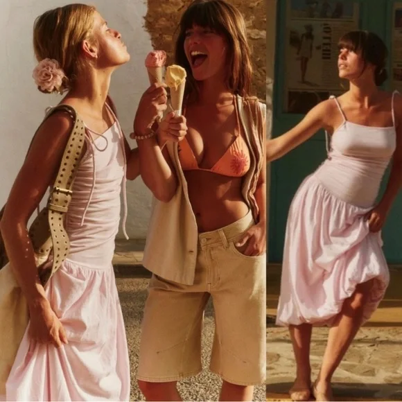 Free People • Liza Drop-Waist Midi Dress - Picture 4 of 9